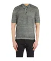 Avant Toi Short-sleeved Knitted Polo Shirt In Gray