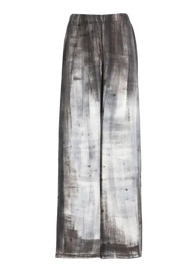 Avant Toi Silk Pants In Gray