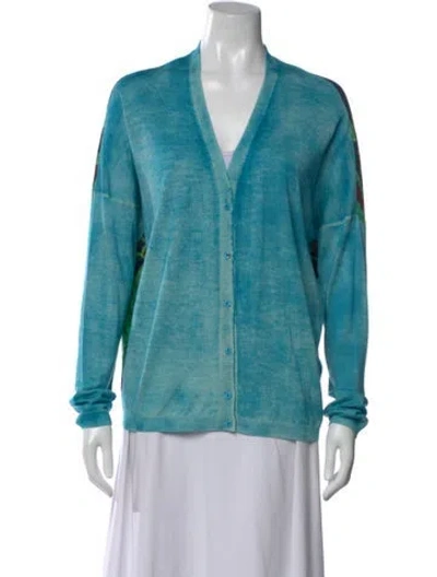 Pre-owned Avant Toi Silk Patterned Sweater In Blue