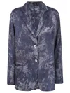 Avant Toi Silk Single-breasted Jacket In Gray