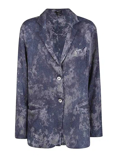 Avant Toi Silk Single-breasted Jacket In Gray
