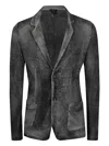 Avant Toi Hand Painted Rever Jacket In 灰色