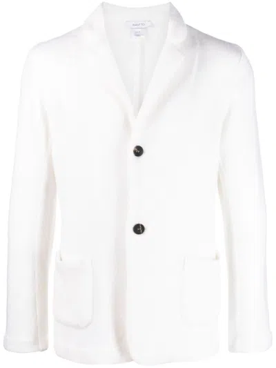 Avant Toi Single-breasted Cashmere Blazer In White