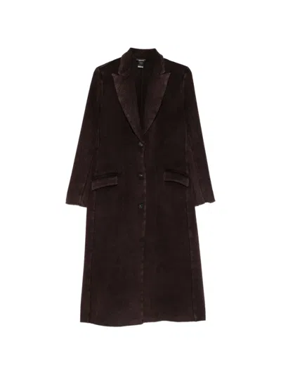 Avant Toi Single-breasted Notched-lapels Coat In Brown