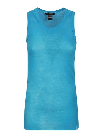 Avant Toi Sleeveless Top In Blue
