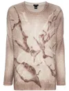 Shop Avant Toi Spray-paint Effect Sweater In Neutrals