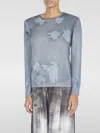 Avant Toi Cashmere Sweater With Unique Blue Pattern In Blue