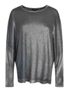 Avant Toi Metallic Long-sleeve Sweater In Black