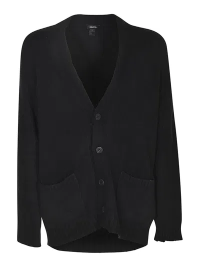 Avant Toi V-neck 3-buttoned Cardigan In Black