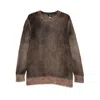 Avant Toi Brushed Crew-neck Sweater In Brown