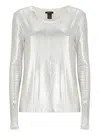 Avant Toi Sweater With Lurex Details In White