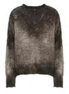Avant Toi Deep V-neck Cotton Blend Sweater In Gray