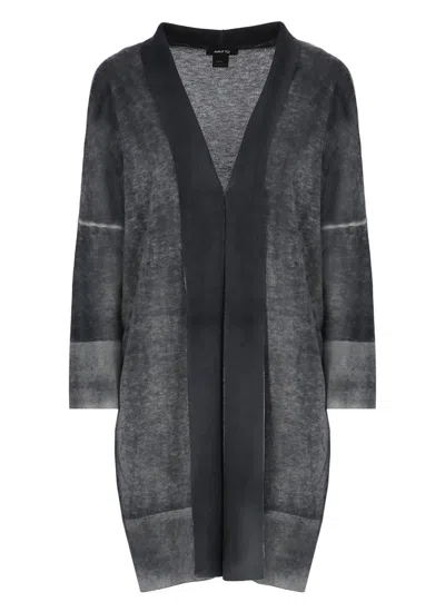 Avant Toi Grey Wool And Cashmere Knitted Cardigan For Woman