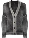 Avant Toi Hand-painted Cardigan In Grey