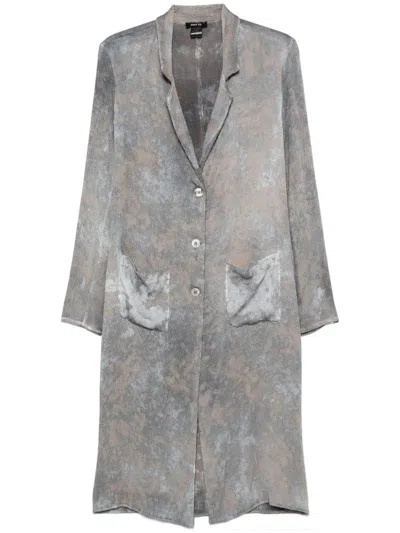 Avant Toi Textured Coat In Grey