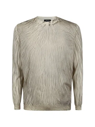 Avant Toi Textured Long-sleeve T-shirt In Gray