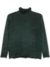 Avant Toi Textured Sweater In Green
