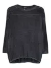 Avant Toi Three-quarter Sleeve Sweater In Blue