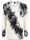 Avant Toi Tie-dye Pattern Chunky-knit Jumper In Neutrals