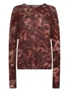Avant Toi Tie-dye Sweater In Burgundy