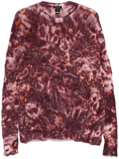Avant Toi Tie-dye Sweater In Purple