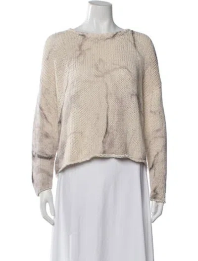 Pre-owned Avant Toi Tie-dye Print Crew Neck Sweater In Neutral