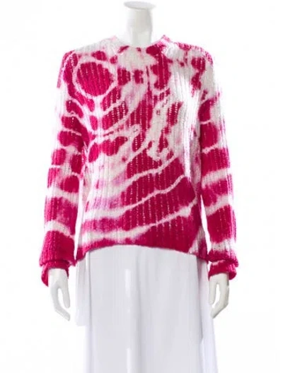 Pre-owned Avant Toi Tie-dye Print Crew Neck Sweater In Pink