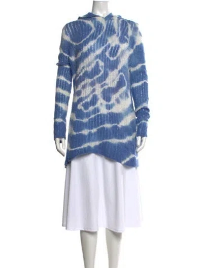 Pre-owned Avant Toi Tie-dye Print Crew Neck Sweater W/ Tags In Blue