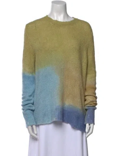 Pre-owned Avant Toi Tie-dye Print Crew Neck Sweater W/ Tags In Green