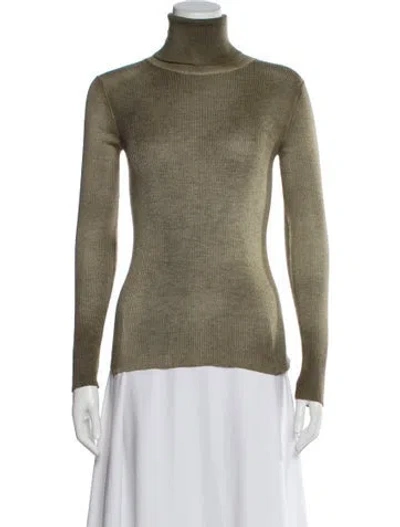 Pre-owned Avant Toi Turtleneck Long Sleeve Top In Green