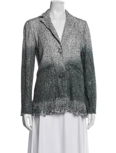 Pre-owned Avant Toi Tweed Pattern Blazer W/ Tags In Blue/white