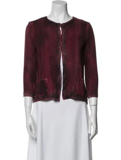 Pre-owned Avant Toi Tweed Pattern Evening Jacket W/ Tags In Red