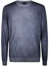 Avant Toi Two Colors Ultralight Cashmere And Wool Round Neck Pullover Clothing In Blue