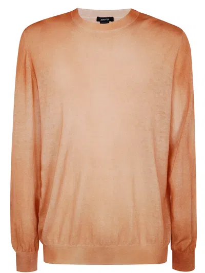 AVANT TOI AVANT TOI TWO COLORS ULTRALIGHT CASHMERE AND WOOL ROUND NECK PULLOVER