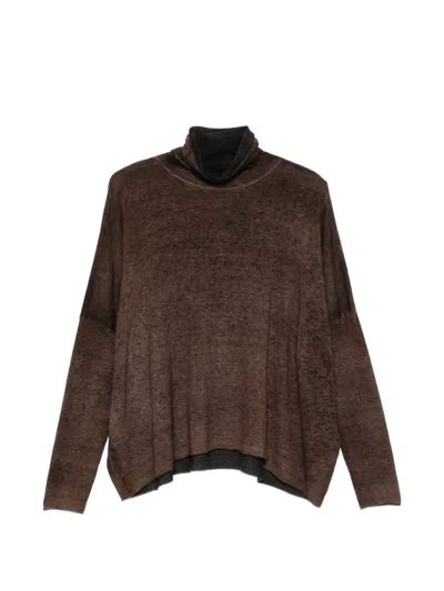 Avant Toi Ultralight Cashmere Turtle-neck Sweater In Brown