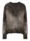 Avant Toi Deep V-neck Cotton Blend Sweater In Gray