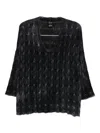 Avant Toi V-neck Cable-knit Sweater In Black