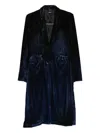 Avant Toi Velvet Coat In Blue