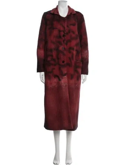 Pre-owned Avant Toi Vintage Merino Wool Coat In Red