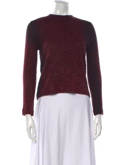 Pre-owned Avant Toi Virgin Wool Patterned Sweater In Burgundy