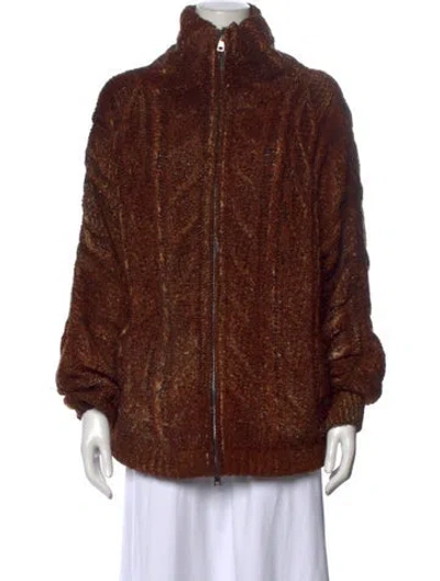 Pre-owned Avant Toi Virgin Wool Patterned Sweater W/ Tags In Brown