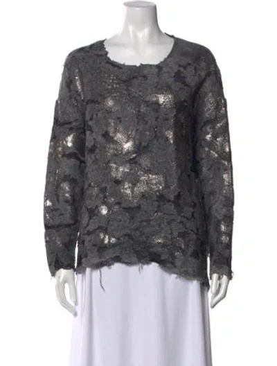 Pre-owned Avant Toi Virgin Wool Patterned Sweater W/ Tags In Gray