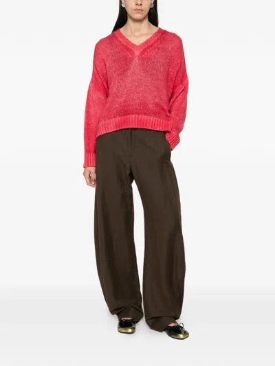 Avant Toi V-neck Knitted Sweater In Multi