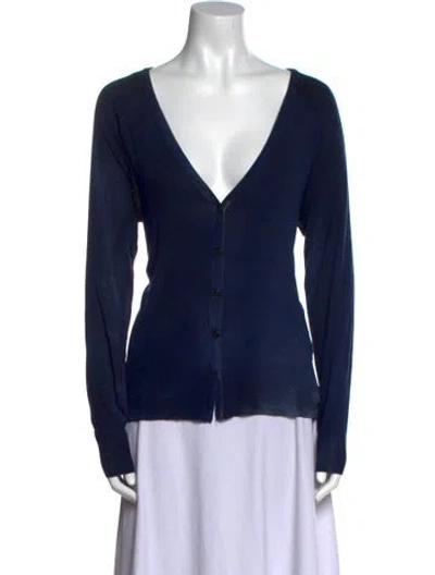 Pre-owned Avant Toi V-neck Sweater In Blue