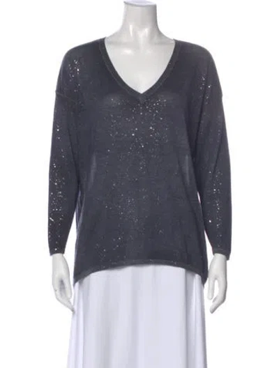 Pre-owned Avant Toi V-neck Sweater In Blue