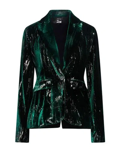 Avant Toi Woman Blazer Emerald Green Size S Viscose, Silk, Elastane
