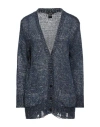 Avant Toi Woman Cardigan Blue Size M Cotton, Polyester, Metallic Fiber In Blue
