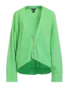 Avant Toi Woman Cardigan Lime Green Size M Cotton, Polyamide, Elastane, Viscose In Green