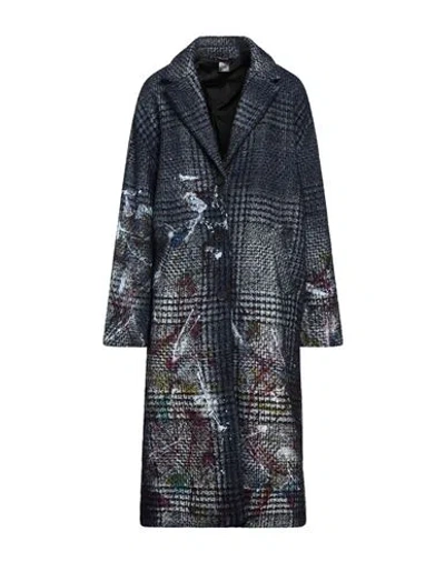 Avant Toi Woman Coat Slate Blue Size S Wool, Polyamide, Silk, Mohair Wool, Alpaca Wool