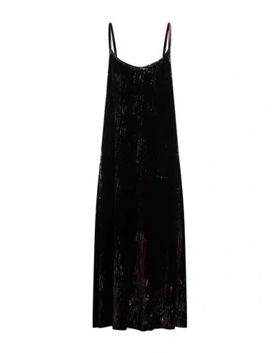 Avant Toi Woman Maxi Dress Plum Size M Viscose, Silk, Elastane In Black